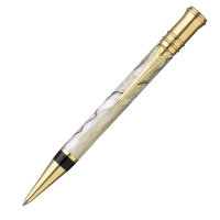 Ручка PARKER S0767550 Duofold - Pearl & Black, шариковая ручка, M, BL (№ 486)
