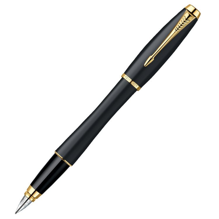 Ручка PARKER S0850640 Перьевая ручка Parker Urban F200, цвет: Muted Black GT, перо: F (№ 93)
