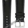 Черный кожаный ремешок Tissot T600029293, удлиненный, 22/18 XL, белая прострочка, стальная пряжка, для часов Tissot V8 T039.417