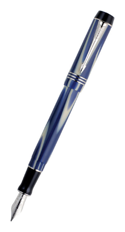 Ручка PARKER S0792770 Duofold F101 Centennial, True Blue PT (Перо M), перьевая ручка (№ 290) (Лимитированная коллекция)