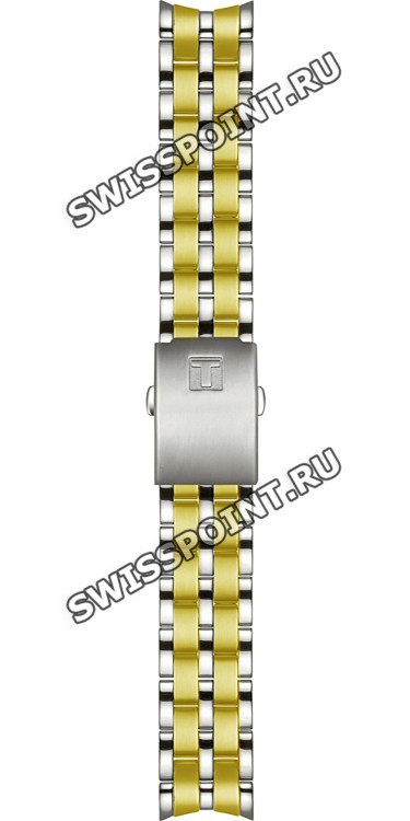 Двухцветный стальной браслет Tissot T605029060, сталь/желтый, для часов Tissot Classic Dream T033.410, T033410A
