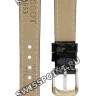 Черный кожаный ремешок Tissot T600032024, имитация крокодила, 14/12, стальная пряжка, для часов Tissot Carson T085.207, T085.210