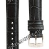 Черный кожаный ремешок Tissot T600036973, имитация крокодила, 16/14, стальная пряжка, для часов Tissot PR 100 T101.207, T101.208, T101.210, T101.251