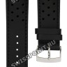 Черный кожаный ремешок Tissot T600038321, телёнок, 22/20, перфорированный, стальная пряжка, для часов Tissot V8 T106.407, T106.417