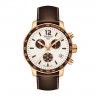 Коричневый кожаный ремешок Tissot T600037981, удлиненный, 19/18 XL, имитация крокодила, розовая пряжка, для часов Tissot Quickster T095.417, T095417A