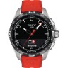 Красный каучуковый ремешок Tissot T603044329, 23/22, титановая пряжка, для часов Tissot T121.420.47.051.01 T-Touch Connect Solar