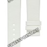 Белый кожаный ремешок Tissot T610029053, телёнок, с вырезом, 18/16, без замка, для часов Tissot Odaci-T T020.309