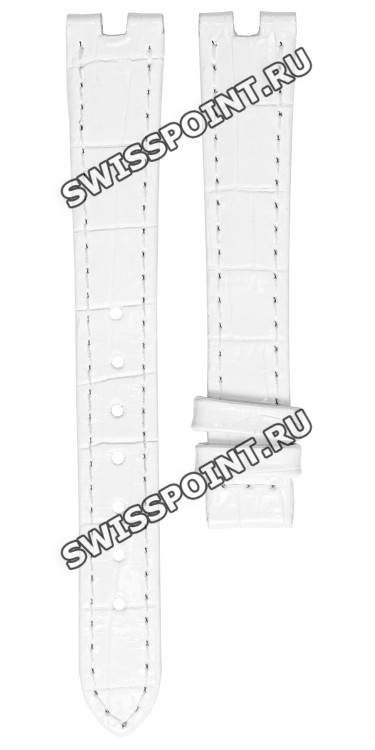 Белый кожаный ремешок Balmain B1732411, 14/12, с вырезом 3 мм, без замка, для часов Balmain Kerria 4174, 4179