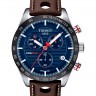 Коричневый кожаный ремешок Tissot T610038460, теленок, без замка, 20/18 мм, для часов Tissot PRS 516 Chronograph T100.417.16.041.00