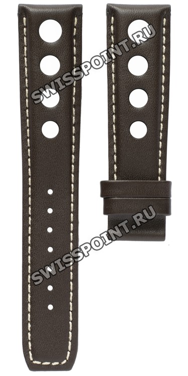 Коричневый кожаный ремешок Tissot T610038460, теленок, без замка, 20/18 мм, для часов Tissot PRS 516 Chronograph T100.417.16.041.00