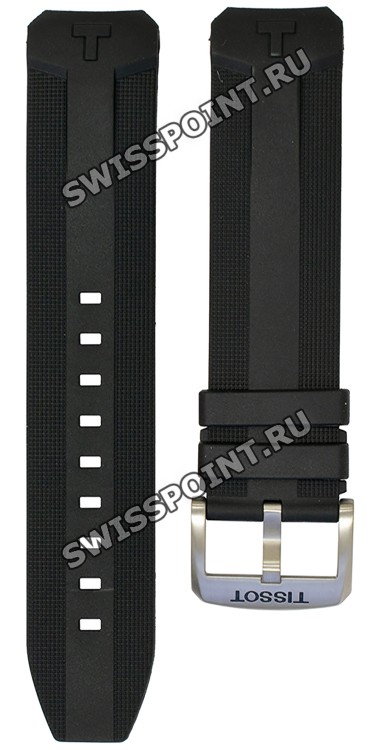 Черный каучуковый ремешок Tissot T603039932, 22/22, титановая пряжка, для часов Tissot T-Touch Solar T110.420, T110420