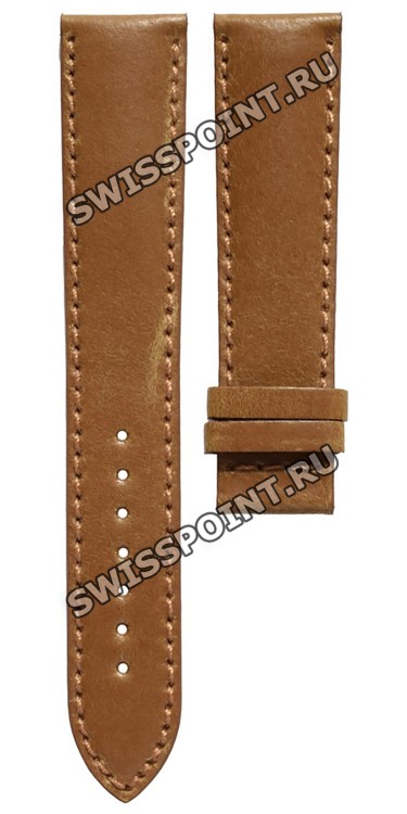 Коричневый кожаный ремешок Tissot T610021083, удлиненный, 20/18 XL, теленок, без замка, для часов Tissot Quadrato T005.510, T005510A