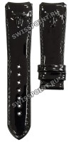 Черный кожаный ремешок Tissot T610032079, теленок, лаковый, интегрированный, для часов Tissot T-Touch II T047.220, T047220A