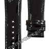 Черный кожаный ремешок Tissot T610032079, теленок, лаковый, интегрированный, для часов Tissot T-Touch II T047.220, T047220A