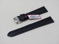 Черный кожаный ремешок из кожи теленка STAILER ORIGINAL 3781A-2011 размер (20/16 мм), длина L (120 / 80 мм) гладкий