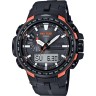 Черный полимерный карбоновый ремешок ремешок Casio 10466812 для часов Casio PRW-6000Y-1A, PRW-6100Y-1E, PRW-S6100Y-1