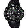 Черный полимерный карбоновый ремешок ремешок Casio 10466812 для часов Casio PRW-6000Y-1A, PRW-6100Y-1E, PRW-S6100Y-1