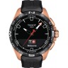 Черный каучуковый ремешок Tissot T603044328, 23/22, черная титановая пряжка, для часов Tissot T121.420.47.051.02 T-Touch Connect Solar