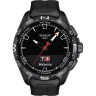 Черный каучуковый ремешок Tissot T603044328, 23/22, черная титановая пряжка, для часов Tissot T121.420.47.051.02 T-Touch Connect Solar