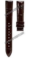 Бордовый кожаный ремешок Tissot T610034138, теленок, лаковый, имитация крокодила, 16/14, без замка, для часов Tissot PRC 200 T055.217
