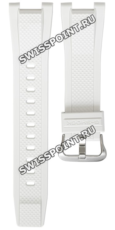 Белый полимерный ремешок Casio 10553503 для часов Casio GST-S300-7A, GST-S310-7A, GST-W300-7A, GST-W310-7A