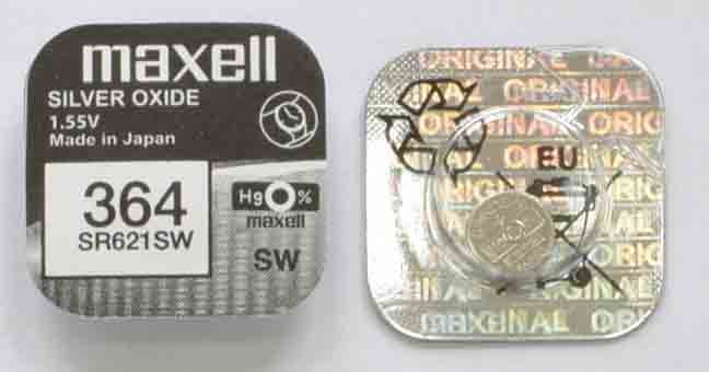 Часовая батарейка Maxell 364, SR621SW