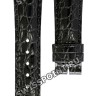 Черный кожаный ремешок Longines L682100986, 20/16, без замка, для часов Longines Double Pommes L4.686.2.42.9