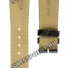 Черный кожаный ремешок Longines L682100986, 20/16, без замка, для часов Longines Double Pommes L4.686.2.42.9