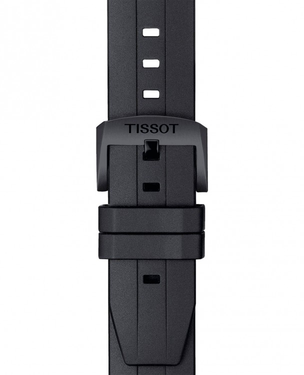 Черный каучуковый ремешок Tissot T603043455, 21/20, черная пряжка, для часов Tissot Seastar T120.407, T120407