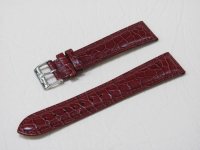 Коричневый кожаный ремешок из кожи теленка STAILER ORIGINAL 1045-2211 размер (22/18 мм), длина L (120 / 80 мм) с тиснением под кожу крокодила