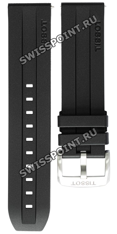 Черный каучуковый ремешок Tissot T603047708, 22/22, стальная пряжка, для часов Tissot T125.610.17.051.00