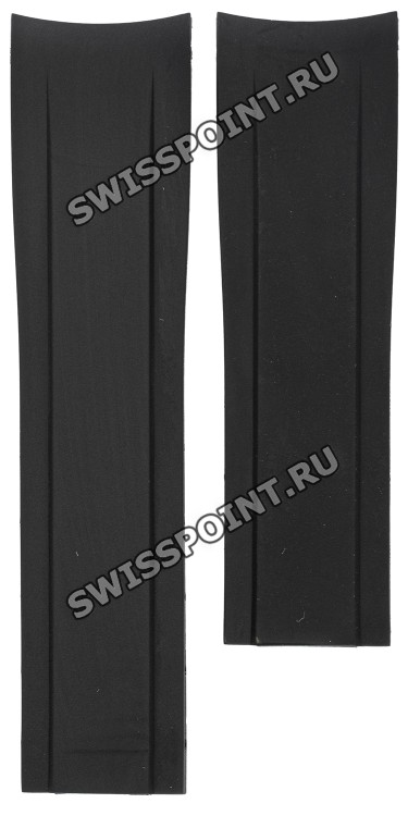 Черный каучуковый ремешок Certina C610014963, без замка, для часов Certina DS Furious C011.410.27.057.00, C011.417.27.057.00