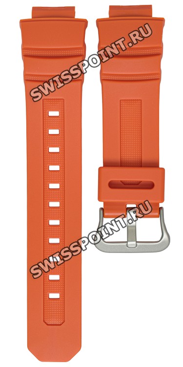 Оранжевый полимерный ремешок Casio 10481826 для часов Casio AWG-M100MR-4A