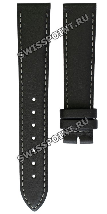Черный кожаный ремешок Longines L682100509, 18/16, без замка, для часов Longines Elegances L4.637.2.92.2, L4.636.2