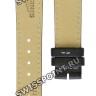 Черный кожаный ремешок Longines L682100509, 18/16, без замка, для часов Longines Elegances L4.637.2.92.2, L4.636.2