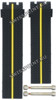 Черный каучуковый ремешок Tissot T610040205, без замка, для часов Tissot T-Race T092.417, T092.427 Thomas Luthi 2017 Limited Edition