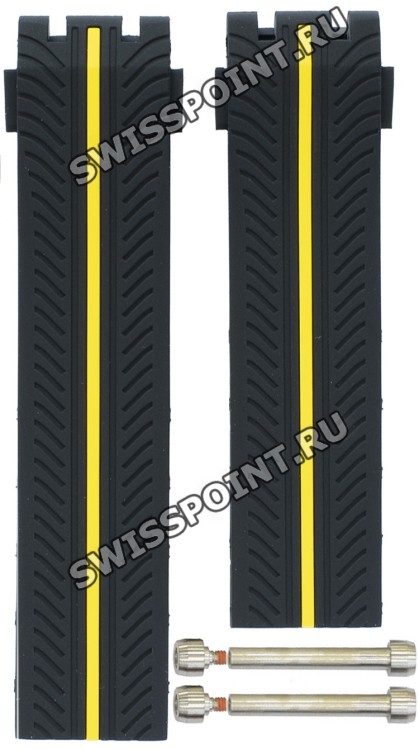 Черный каучуковый ремешок Tissot T610040205, без замка, для часов Tissot T-Race T092.417, T092.427 Thomas Luthi 2017 Limited Edition