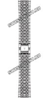 Стальной браслет Tissot T605039687, для часов Tissot Every Time T109.407, T109.610, T109407, T109610
