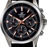 Черный кожаный ремешок Casio 10441977, 20/18 мм, для часов Casio EFR-527L-1A