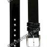 Черный кожаный ремешок Tissot T600030711, 12/12, теленок, с вырезом, лаковый, стальная пряжка, для часов Tissot Flamingo T003.209, T003209A