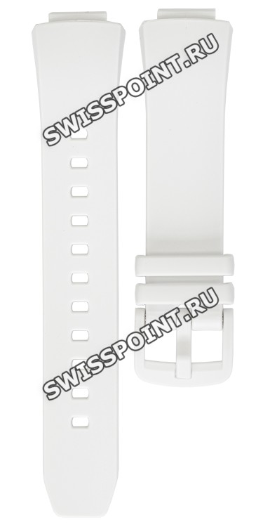 Белый полимерный ремешок Casio 10573438 для часов Casio BSA-B100-7A, BSA-B100MF-7A, BSA-B100SC-7A