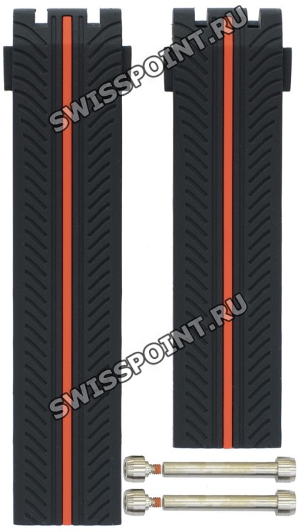 Черный каучуковый ремешок Tissot T610040207, без замка, для часов Tissot T-Race T092.417, T092.427 MotoGP