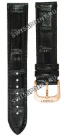 Черный кожаный ремешок Tissot T600033647, теленок, 19/18, розовая пряжка, для часов Tissot Carson T085.407, T085.427