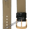 Черный кожаный ремешок Tissot T600033647, теленок, 19/18, розовая пряжка, для часов Tissot Carson T085.407, T085.427