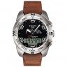 Коричневый кожаный ремешок Tissot T610029773, удлиненный, 21/20 XL, теленок, интегрированный, без замка, для часов Tissot T-Touch Expert T013.420