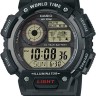 Черный полимерный ремешок Casio 10559534 для часов Casio AE-1400WH-1A, AE-1400WH-9A
