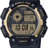 Черный полимерный ремешок Casio 10559534 для часов Casio AE-1400WH-1A, AE-1400WH-9A