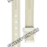Белый кожаный ремешок Balmain B1732473, 12/10, с вырезом 3 мм, без замка, для часов Balmain Tilia 4191, 4199