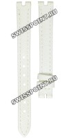 Белый кожаный ремешок Balmain B1732473, 12/10, с вырезом 3 мм, без замка, для часов Balmain Tilia 4191, 4199