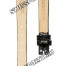 Черный кожаный ремешок Longines L682115095, теленок, лаковый, 10/8, без замка, для часов Longines Evidenza L2.175.0, L2.175.4